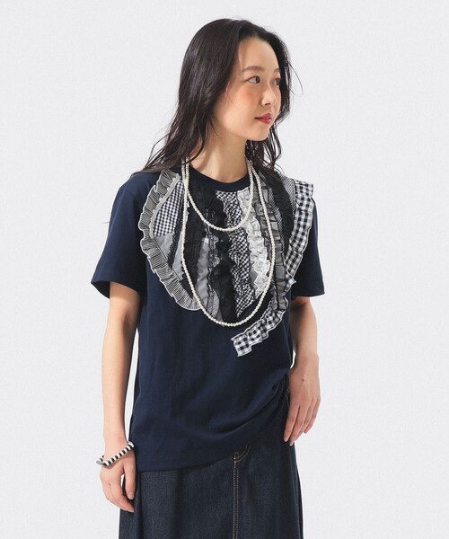 別注】TORI-TO / 縦フリル Tシャツ（Tシャツ/カットソー）｜TORI-TO