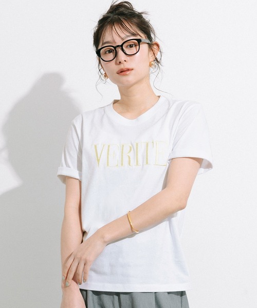 coca(coca)(コカ)の「クルーネックロゴTシャツ(Tシャツ/カットソー・レディース・D/C/B/A/E/F/G/H・M/L/XL/S)」の2枚目の写真