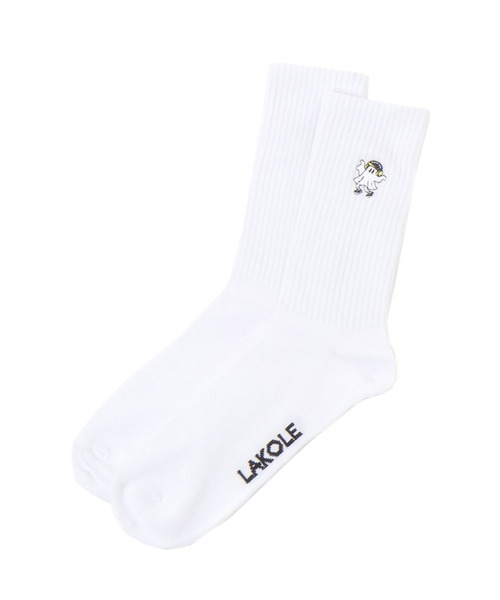 LAKOLE（ラコレ）の「ジャストゴーストソックス2 / 654156（ソックス/靴下・メンズ・ホワイト/ブラック/グレー・FREE）」の2枚目の写真
