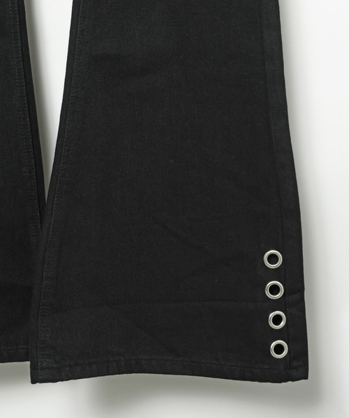 LAND MUSEUM（ランドミュージアム）の「LAND MUSEUM／ハトメストラップデニム（デニムパンツ・メンズ・ブラック・MEDIUM/LARGE）」の3枚目の写真