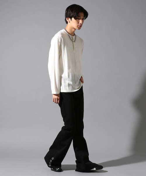 LAND MUSEUM(ランドミュージアム)の「LAND MUSEUM/ハトメストラップデニム(デニムパンツ・メンズ・ブラック・MEDIUM/LARGE)」の11枚目の写真