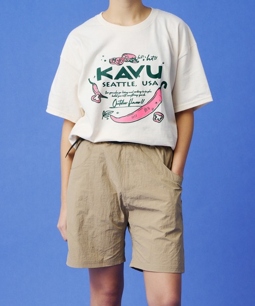 KAVU(カブー)の「KAVU/カブー Chili Pepper Tee/チリペッパー Tシャツ(Tシャツ/カットソー・メンズ・ナチュラル/ホワイト・MEDIUM/LARGE)」の12枚目の写真