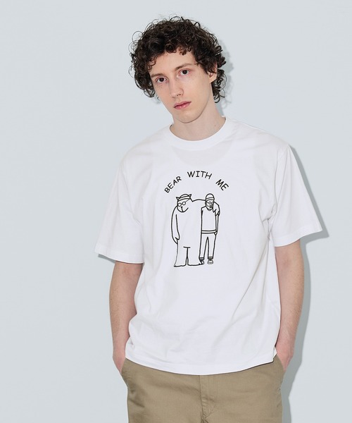 coca（coca）（コカ）の「ユニセックス ベアプリントTシャツ（Tシャツ/カットソー・メンズ・ライトベージュ/ブラック/ホワイト/ダークブルー・XL/M/L）」の7枚目の写真