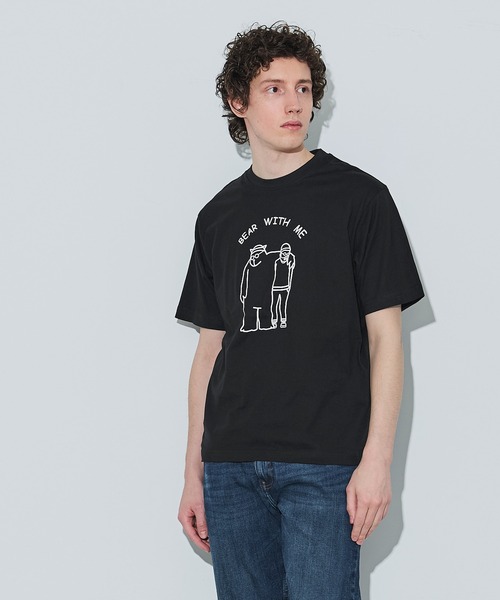 coca（coca）（コカ）の「ユニセックス ベアプリントTシャツ（Tシャツ/カットソー・メンズ・ライトベージュ/ブラック/ホワイト/ダークブルー・XL/M/L）」の14枚目の写真