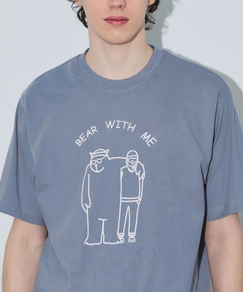 coca（coca）（コカ）の「ユニセックス ベアプリントTシャツ（Tシャツ/カットソー・メンズ・ライトベージュ/ブラック/ホワイト/ダークブルー・XL/M/L）」の18枚目の写真