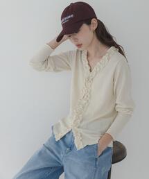 URBAN RESEARCH Sonny Label | 『WEB限定』ワッフルフリルVネックカーディガン(カーディガン/ボレロ)