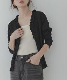 URBAN RESEARCH Sonny Label | 『WEB限定』ワッフルフリルVネックカーディガン(カーディガン/ボレロ)