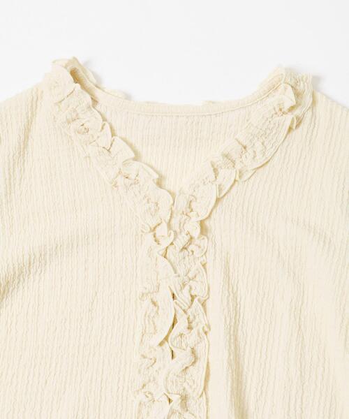 URBAN RESEARCH Sonny Label（アーバンリサーチサニーレーベル）の「『WEB限定』ワッフルフリルVネックカーディガン（カーディガン/ボレロ・レディース・オフホワイト/ブラック・FREE）」の21枚目の写真