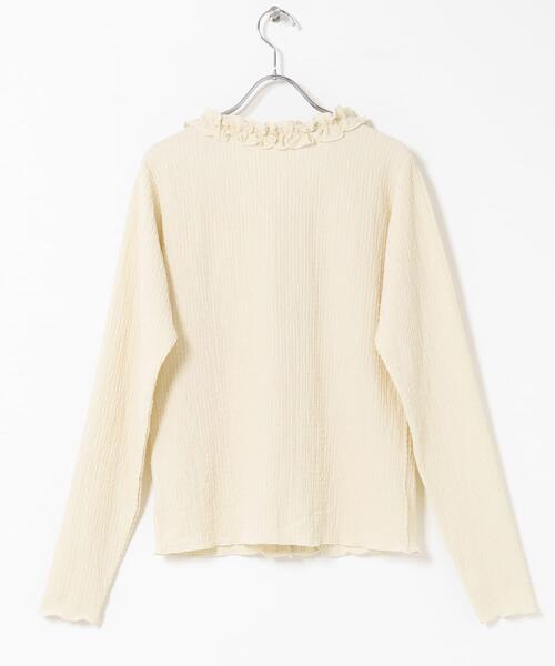 URBAN RESEARCH Sonny Label（アーバンリサーチサニーレーベル）の「『WEB限定』ワッフルフリルVネックカーディガン（カーディガン/ボレロ・レディース・オフホワイト/ブラック・FREE）」の22枚目の写真