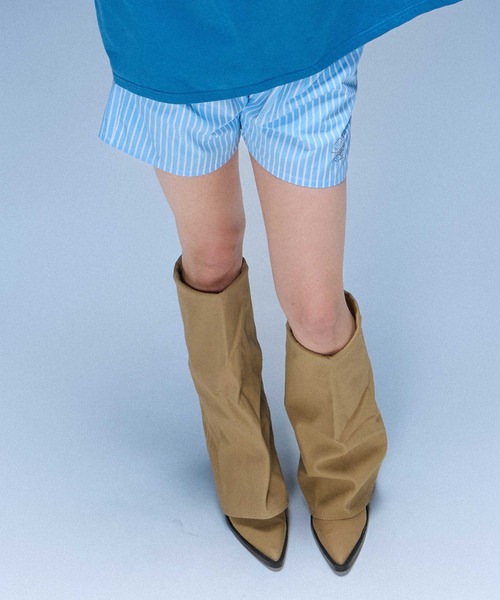 X-girl(エックスガール)の「STRIPED RHINESTONE SHORTS(その他パンツ・レディース・ライトブルー/ピンク・ONE SIZE)」の9枚目の写真