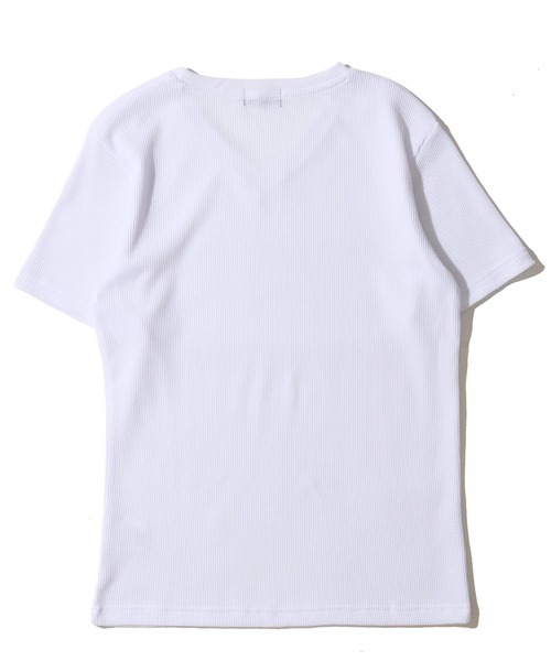 TETE HOMME(テットオム)の「展開店舗限定 サーマル VネックショートスリーブTシャツ(Tシャツ/カットソー・メンズ・ホワイト/ネイビー/ブラック・LARGE/MEDIUM/X-LARGE)」の4枚目の写真