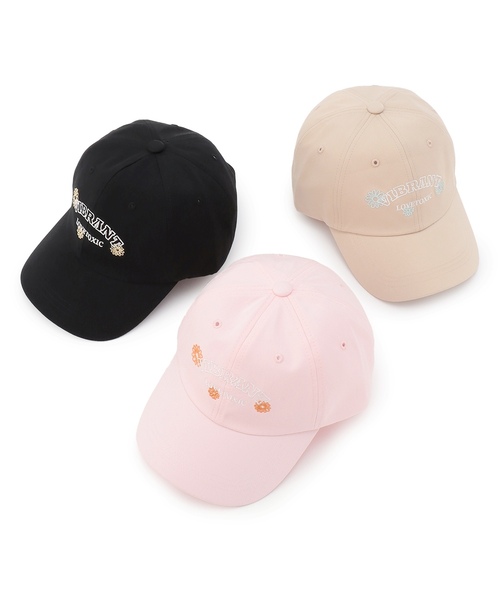 LOVETOXIC（ラブトキシック）の「フラワー刺しゅうキャップ（キャップ・キッズ・ベージュ/ピンク/ブラック・F）」の14枚目の写真