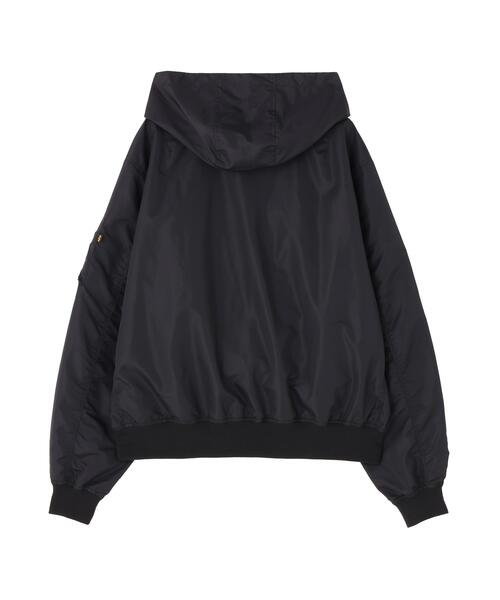 Alpha Industries(アルファインダストリーズ)の「Alpha Industries/アルファインダストリーズ/L-2B HOODED HUNTER FLIGHT JACKET/エルツービー フーデッド ハンター フライト ジャケット(ミリタリージャケット・メンズ・ブラック/ネイビー・L/XL/S/M)」の3枚目の写真