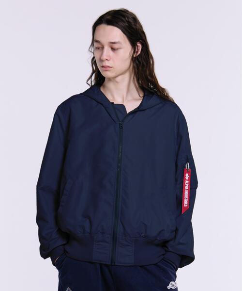 Alpha Industries(アルファインダストリーズ)の「Alpha Industries/アルファインダストリーズ/L-2B HOODED HUNTER FLIGHT JACKET/エルツービー フーデッド ハンター フライト ジャケット(ミリタリージャケット・メンズ・ブラック/ネイビー・L/XL/S/M)」の5枚目の写真