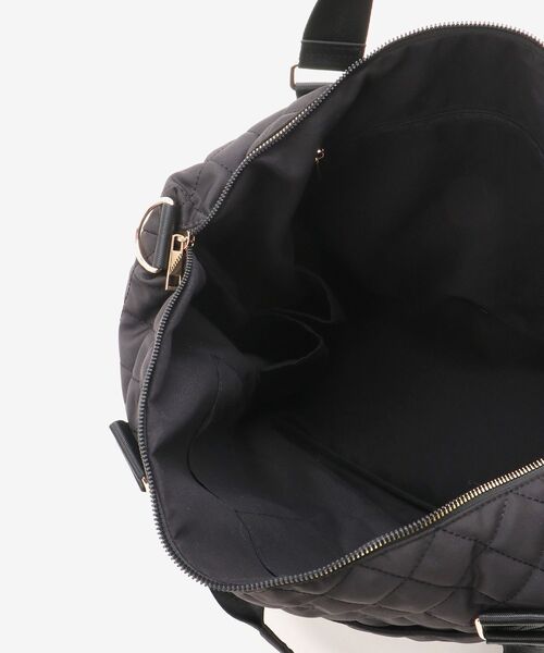 MAJESTIC LEGON（マジェスティックレゴン）の「キルティングトラベルボストン（L）（ボストンバッグ・レディース・ブラック/アイボリー・FREE）」の9枚目の写真