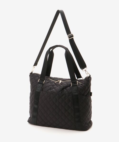 MAJESTIC LEGON（マジェスティックレゴン）の「キルティングトラベルボストン（L）（ボストンバッグ・レディース・ブラック/アイボリー・FREE）」の12枚目の写真