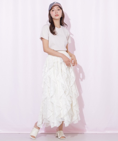 縦ラッフルシアースカート（スカート）｜JILL by JILL STUART