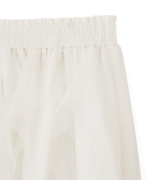 JILL by JILL STUART(ジルバイジルスチュアート)の「縦ラッフルシアースカート(スカート・レディース・ホワイト系その他/ホワイト/ネイビー/ベージュ・FREE)」の6枚目の写真