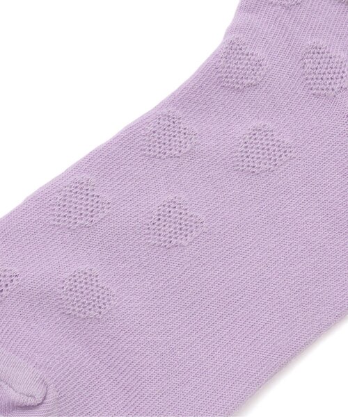 Ampersand（アンパサンド）の「ショートハートソックス（ソックス/靴下・キッズ・アイボリー/サックスブルー/ラベンダー・21/24）」の6枚目の写真