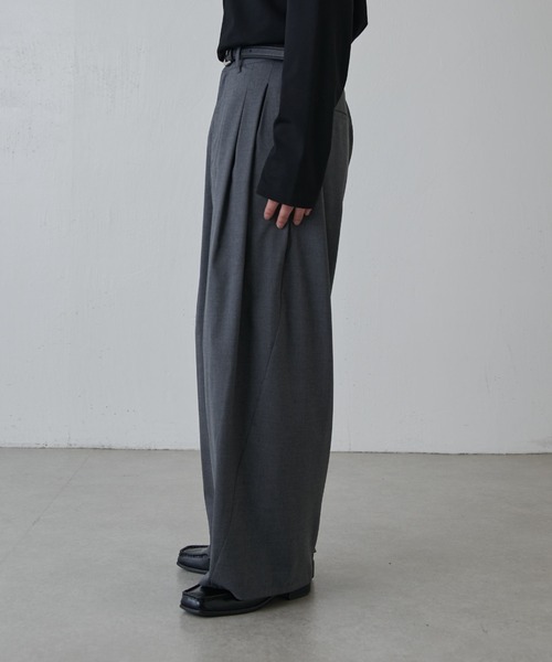 Lui's（ルイス）の「インバーテッドプリーツワイドパンツ（その他パンツ・メンズ・グレー/ブラック・S/M）」の13枚目の写真