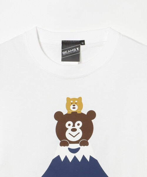 BEAMS T（ビームスティー）の「BEAMS T / マウンテン ベアー Tシャツ（Tシャツ/カットソー・メンズ・ホワイト/ネイビー・SMALL/X-LARGE/LARGE/MEDIUM）」の4枚目の写真