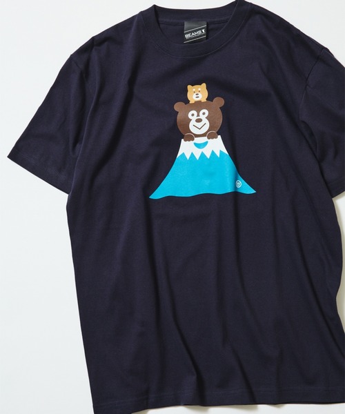 BEAMS T（ビームスティー）の「BEAMS T / マウンテン ベアー Tシャツ（Tシャツ/カットソー・メンズ・ホワイト/ネイビー・SMALL/X-LARGE/LARGE/MEDIUM）」の2枚目の写真