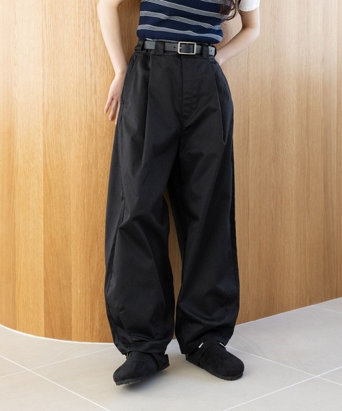 Dickies(ディッキーズ)の「<DICKIES/ディッキーズ>ダブルタックカーブパンツ(チノパンツ・レディース・ベージュ/オリーブ/ブラック/ダークグレー・FREE)」の6枚目の写真