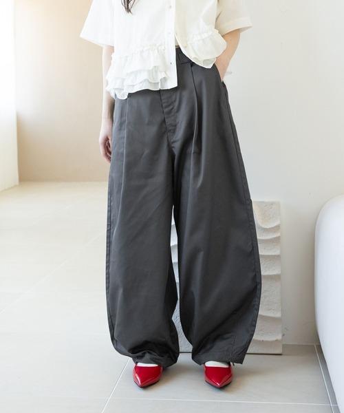 Dickies(ディッキーズ)の「<DICKIES/ディッキーズ>ダブルタックカーブパンツ(チノパンツ・レディース・ベージュ/オリーブ/ブラック/ダークグレー・FREE)」の11枚目の写真