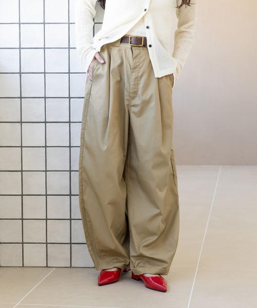 Dickies(ディッキーズ)の「<DICKIES/ディッキーズ>ダブルタックカーブパンツ(チノパンツ・レディース・ベージュ/オリーブ/ブラック/ダークグレー・FREE)」の15枚目の写真