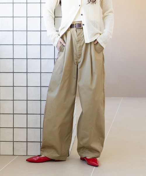 Dickies(ディッキーズ)の「<DICKIES/ディッキーズ>ダブルタックカーブパンツ(チノパンツ・レディース・ベージュ/オリーブ/ブラック/ダークグレー・FREE)」の17枚目の写真