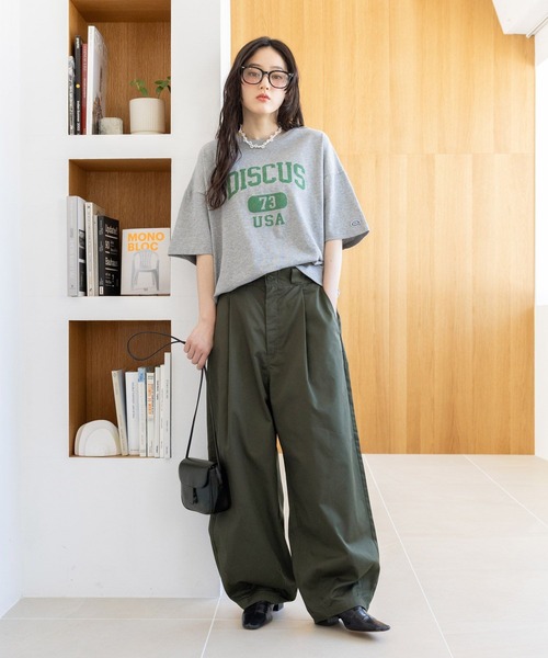 Dickies(ディッキーズ)の「<DICKIES/ディッキーズ>ダブルタックカーブパンツ(チノパンツ・レディース・ベージュ/オリーブ/ブラック/ダークグレー・FREE)」の22枚目の写真