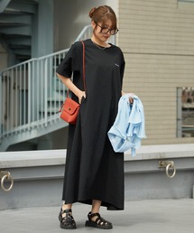 THOUSAND MILE（サウザンドマイル）の「THOUSAND MILE/サウザンドマイル SHORT SLEEVE OP SEERSUCKER シアサッカー ロゴ刺繍 ワンピース 2026年春夏（ワンピース）」