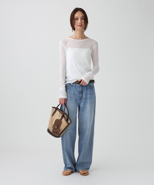 BABYLONE(バビロン)の「シアーフライスクルーネックプルオーバー/マシンウォッシャブル(Tシャツ/カットソー・レディース・ホワイト・フリー)」の5枚目の写真