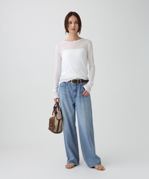 BABYLONE(バビロン)の「シアーフライスクルーネックプルオーバー/マシンウォッシャブル(Tシャツ/カットソー・レディース・ホワイト・フリー)」の6枚目の写真