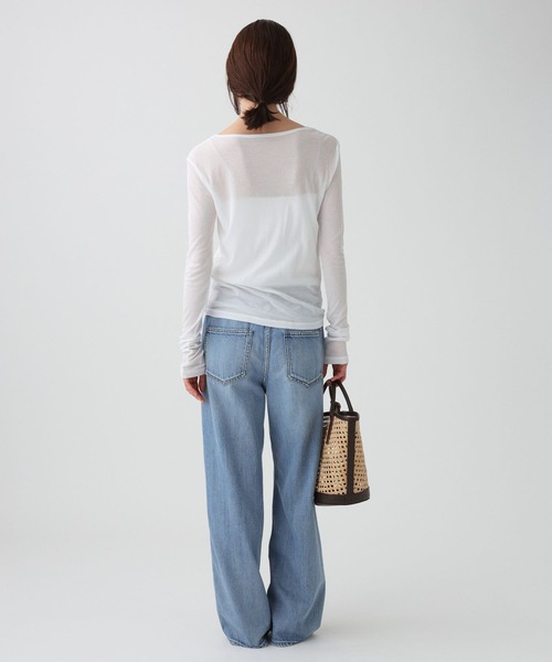 BABYLONE(バビロン)の「シアーフライスクルーネックプルオーバー/マシンウォッシャブル(Tシャツ/カットソー・レディース・ホワイト・フリー)」の8枚目の写真