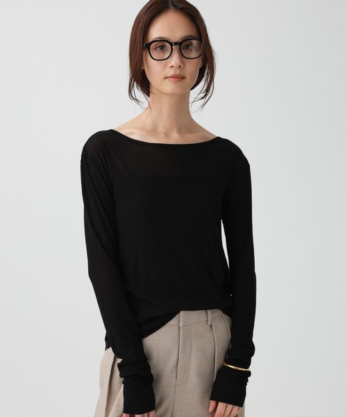 BABYLONE(バビロン)の「シアーフライスクルーネックプルオーバー/マシンウォッシャブル(Tシャツ/カットソー・レディース・ホワイト・フリー)」の10枚目の写真