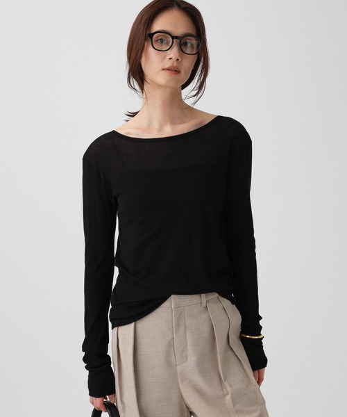 BABYLONE(バビロン)の「シアーフライスクルーネックプルオーバー/マシンウォッシャブル(Tシャツ/カットソー・レディース・ホワイト・フリー)」の11枚目の写真