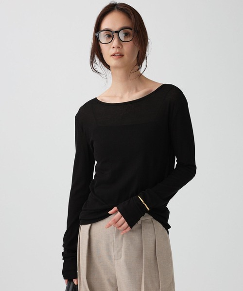 BABYLONE(バビロン)の「シアーフライスクルーネックプルオーバー/マシンウォッシャブル(Tシャツ/カットソー・レディース・ホワイト・フリー)」の9枚目の写真