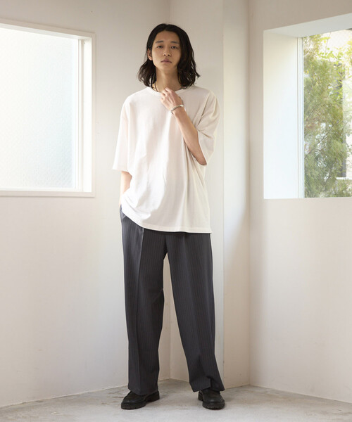 FREAK'S STORE(フリークスストア)の「SUPER MERINO WOOL×INKEEP クルーネック ショートスリーブ Tシャツ/スーパーメリノ ウール インキープ(Tシャツ/カットソー・メンズ・ブラック/ホワイト・SMALL/MEDIUM/LARGE/X-LARGE)」の3枚目の写真