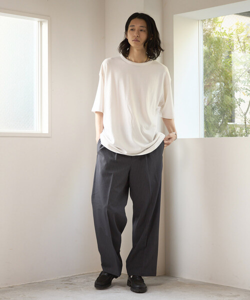 FREAK'S STORE(フリークスストア)の「SUPER MERINO WOOL×INKEEP クルーネック ショートスリーブ Tシャツ/スーパーメリノ ウール インキープ(Tシャツ/カットソー・メンズ・ブラック/ホワイト・SMALL/MEDIUM/LARGE/X-LARGE)」の16枚目の写真