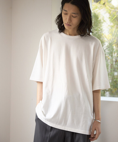 ONC MERINO 半袖Tシャツ メリノウール　white 3サイズ MEN'S メリノウール100%天竺 半袖Tシャツ, ホワイト
