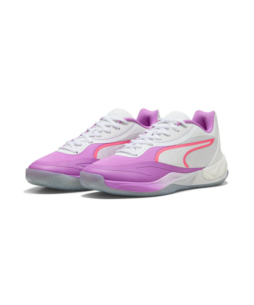PUMA(プーマ)の「PUMA プーマ メンズ オールプロ ニトロ スカイブレイク バスケットボールシ(スニーカー・メンズ・ホワイト×ピンク・25.5cm/26.5cm/27.5cm/28.5cm/25.0cm/26.0cm/27.0cm/28.0cm/29.0cm)」の2枚目の写真