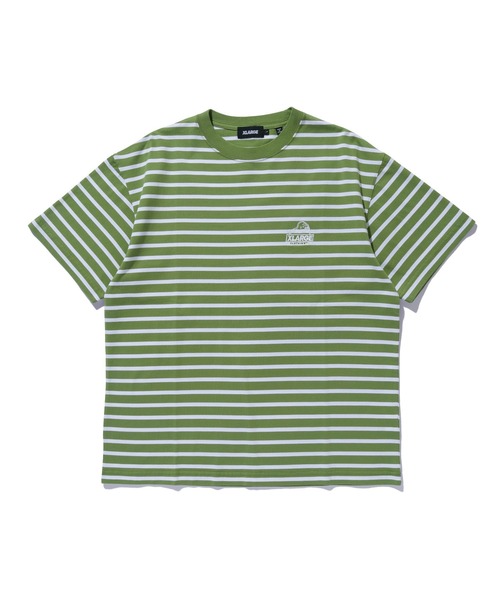 XLARGE(エクストララージ)の「SLANTED OG STRIPE S/S TEE(Tシャツ/カットソー・メンズ・ブルー/グリーン/ブラック・S/M/L/XL)」の1枚目の写真
