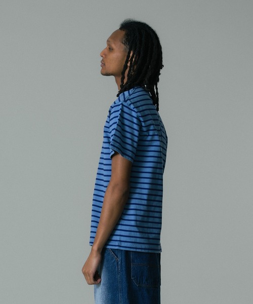 XLARGE(エクストララージ)の「SLANTED OG STRIPE S/S TEE(Tシャツ/カットソー・メンズ・ブルー/グリーン/ブラック・S/M/L/XL)」の9枚目の写真