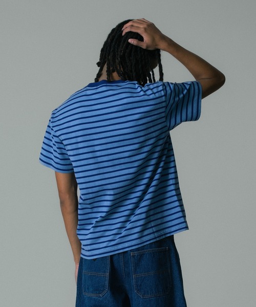 XLARGE(エクストララージ)の「SLANTED OG STRIPE S/S TEE(Tシャツ/カットソー・メンズ・ブルー/グリーン/ブラック・S/M/L/XL)」の8枚目の写真