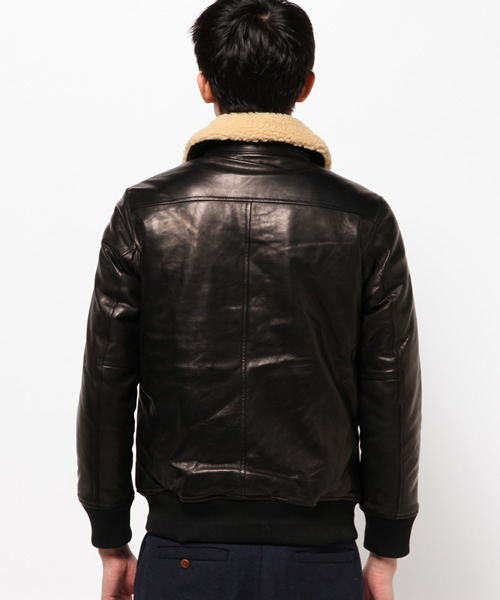 OUTLET(アウトレット)の「【WHO'S WHO gallery】GGレザーフライトJKT(その他アウター・メンズ・ブラック・LARGE/MEDIUM)」の4枚目の写真