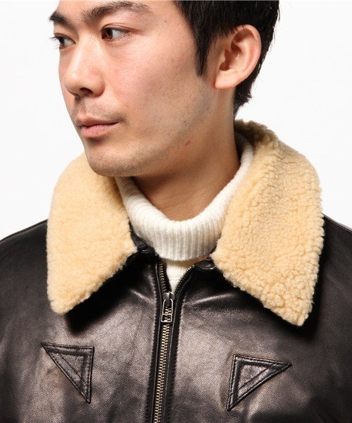 OUTLET(アウトレット)の「【WHO'S WHO gallery】GGレザーフライトJKT(その他アウター・メンズ・ブラック・LARGE/MEDIUM)」の5枚目の写真