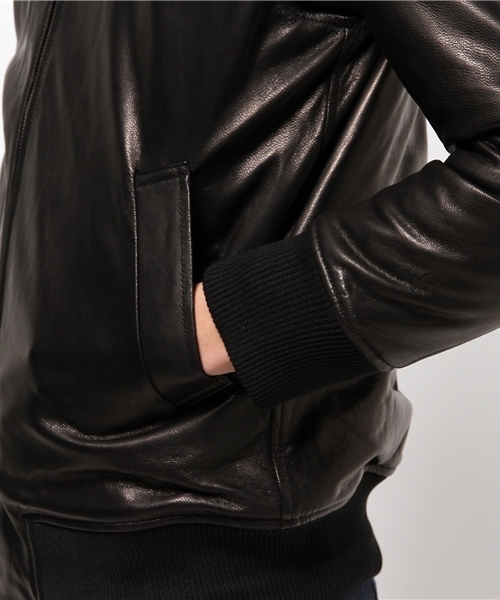 OUTLET(アウトレット)の「【WHO'S WHO gallery】GGレザーフライトJKT(その他アウター・メンズ・ブラック・LARGE/MEDIUM)」の6枚目の写真