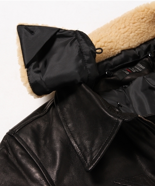 OUTLET(アウトレット)の「【WHO'S WHO gallery】GGレザーフライトJKT(その他アウター・メンズ・ブラック・LARGE/MEDIUM)」の9枚目の写真