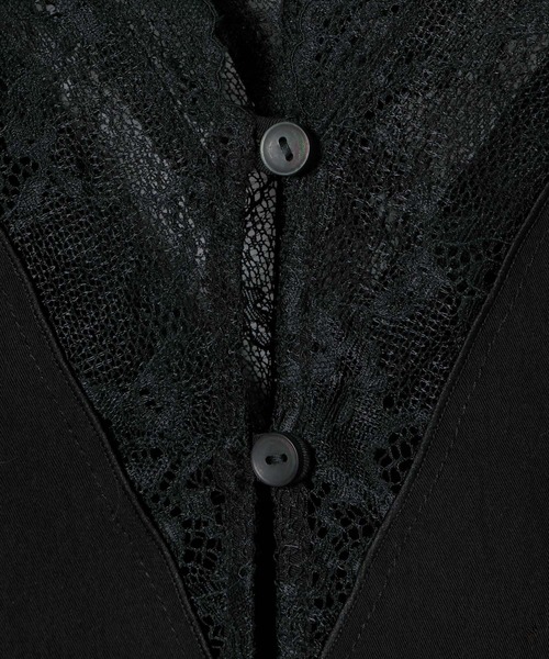 JEANASIS(ジーナシス)の「レーストリミングVベスト/666288(ベスト・レディース・ブラック/オフホワイト/ブラウン・FREE)」の8枚目の写真